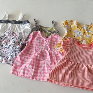 Baby Girl Size 12 Month Tops Lot Of 6